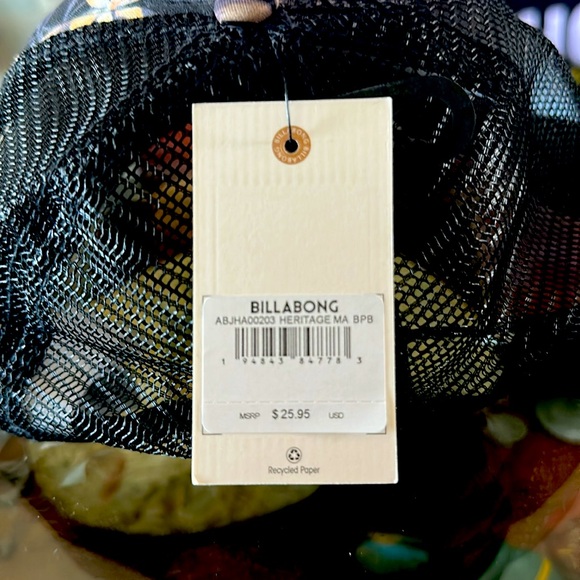 NWT Billabong Heritage Mashup Women's Trucker Hat - Multi / Black - Adjustable - Picture 4 of 8